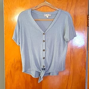 Pink Republic short sleeve button down top